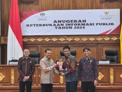 Penganugrahan Keterbukaan Komisi Informasi Publik tahun 2024 oleh Komisi Informasi Provinsi Bali hari Selasa Tanggal 10 Desember 2024